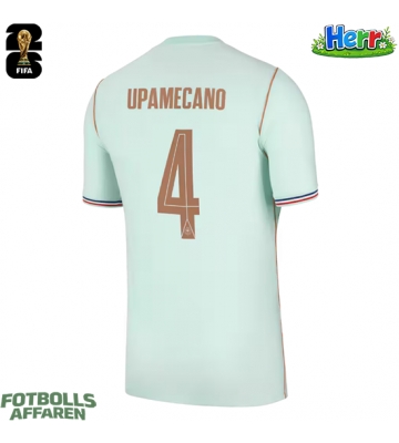 Frankrike Dayot Upamecano #4 Bortatröja VM 2026 Kortärmad